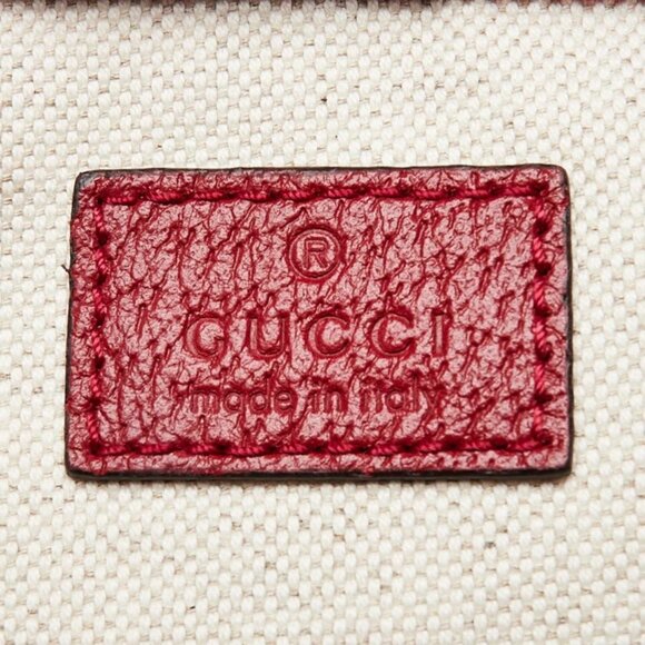 Gucci Red Leather Ophidia Medium Backpack Bag - Picture 9 of 12